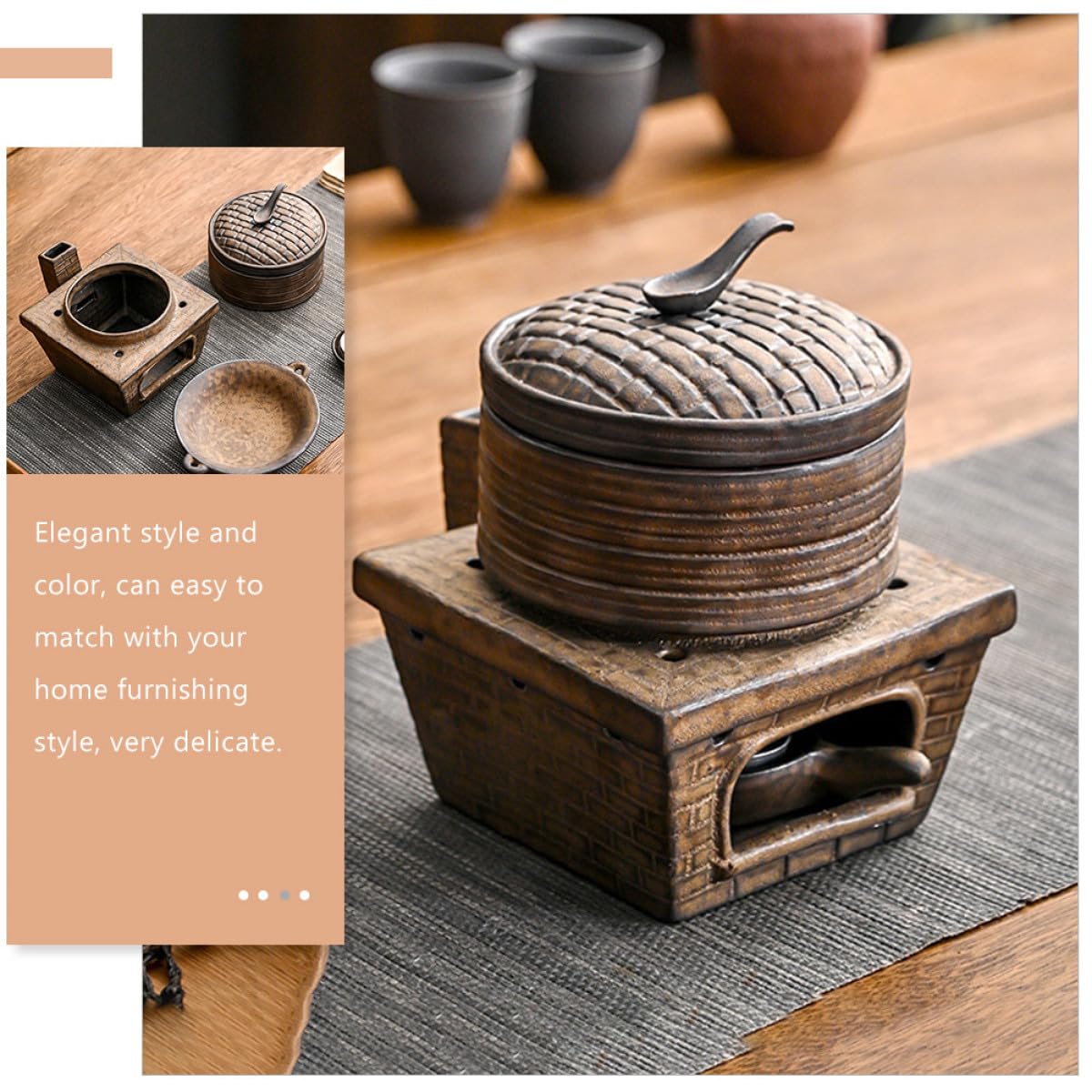 BESPORTBLE Bruciatore di Incenso in Ceramica Smaltata Piccolo Incensiere da Tavolo Decorativo per Aromaterapia Ornamento Elegante per Casa e Ufficio Regalo per Appassionati di Ceramica