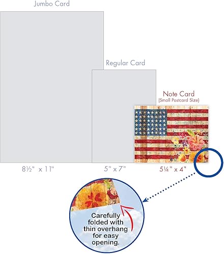 Miniatura 7 de The Best Card Company Juego de 10 tarjetas de agradecimiento surtidas de 4 x 5.12 pulgadas con sobres (10 diseños, 1 cada uno) Banderas artísticas