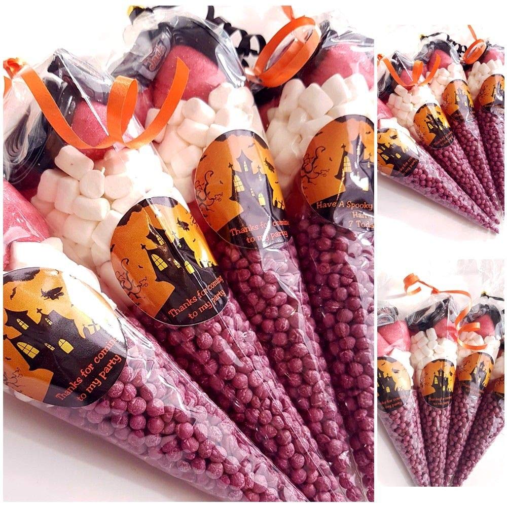 Halloween Pre Filled Themed Pre Filled Sweet Cones Trick or Treat Party Bags