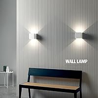 Vista 44 de Paquete de 4 luces de pared para exteriores, apliques de pared LED para exteriores/interiores, IP65, impermeables, cuadradas, de aluminio, lámparas