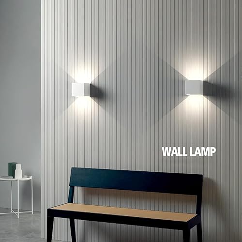 Miniatura 3 de 2 apliques de pared para exteriores de 12 W, luces LED para exterioresinteriores, luces de arriba y abajo, IP65, impermeables, modernas, accesorios
