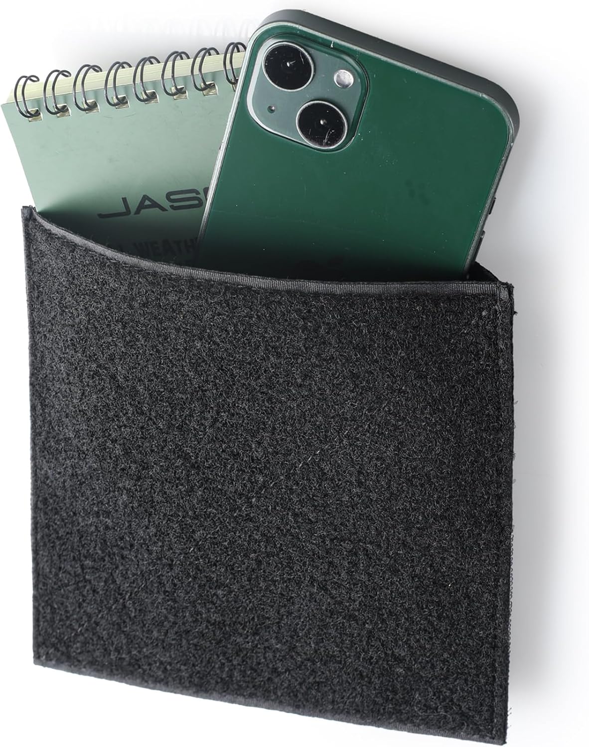 LIVANS Tactical Hook&Loop Pouch,EDC Admin Bag Insert Utility Storage Organizer Pocket for Chest Rig Backpack Accessories, Sleeve Expansion Pouches for Mini Notebook and Cellphone