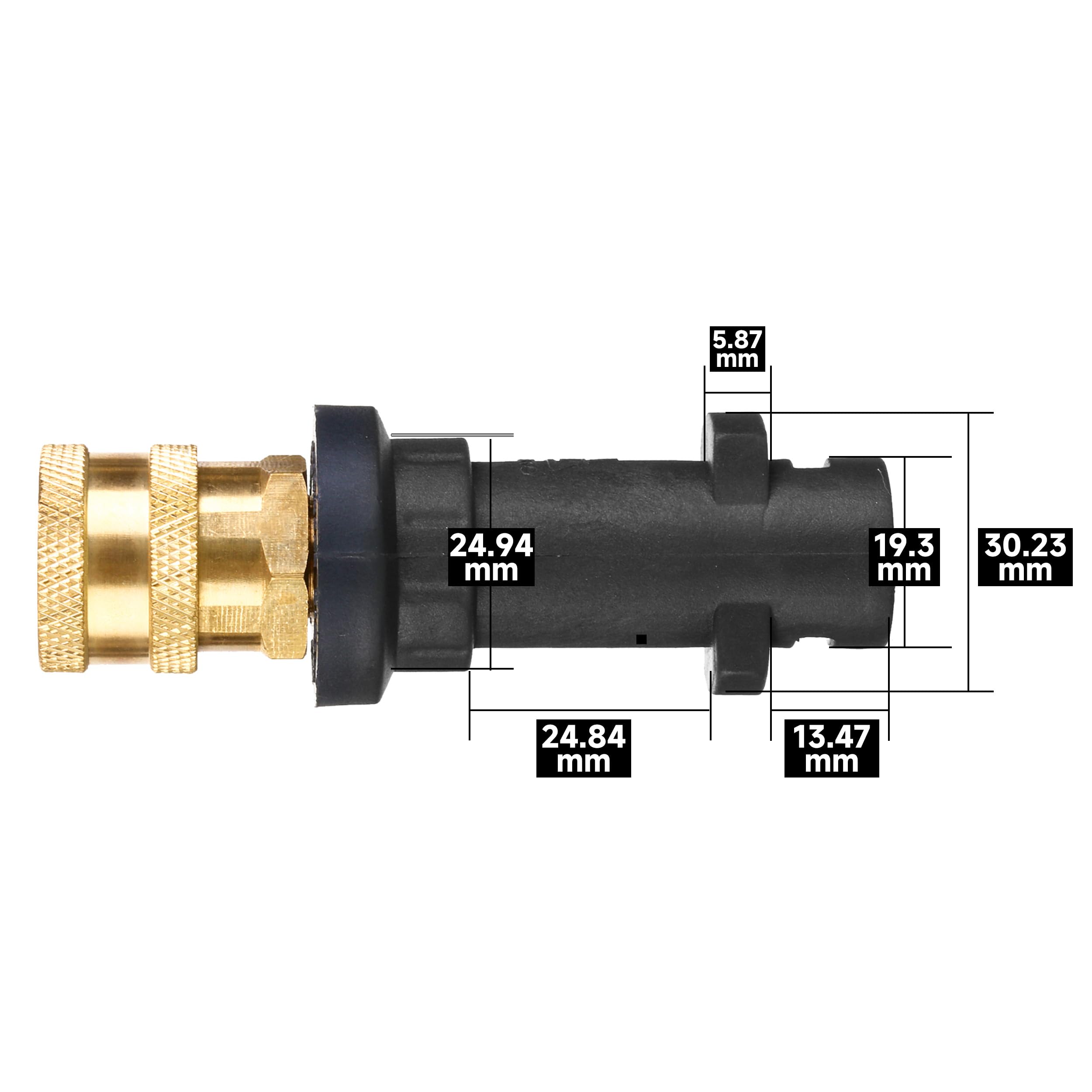M MINGLE Limpiador de tren de rodaje de 16 pulgadas, compatible con Karcher K Series, K2, K3, K4, K5, K6, K7, accesorio de lavadora a presión debajo del coche, ajuste de conexión rápida de 1/4