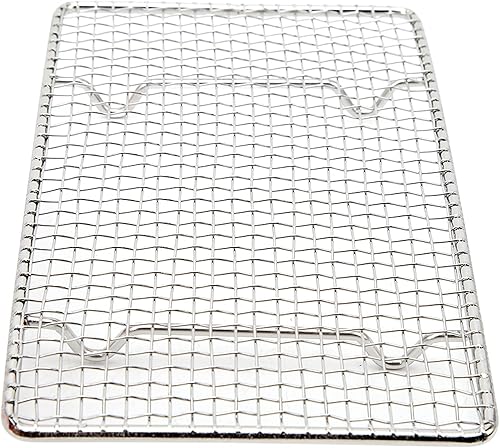 Miniatura 6 de TOPINCN Rejilla para parrilla Rejilla Rejilla de Rejilla Segura Trampa de grasa de cocina Rectangular Red de parrilla de acero inoxidable Estante de