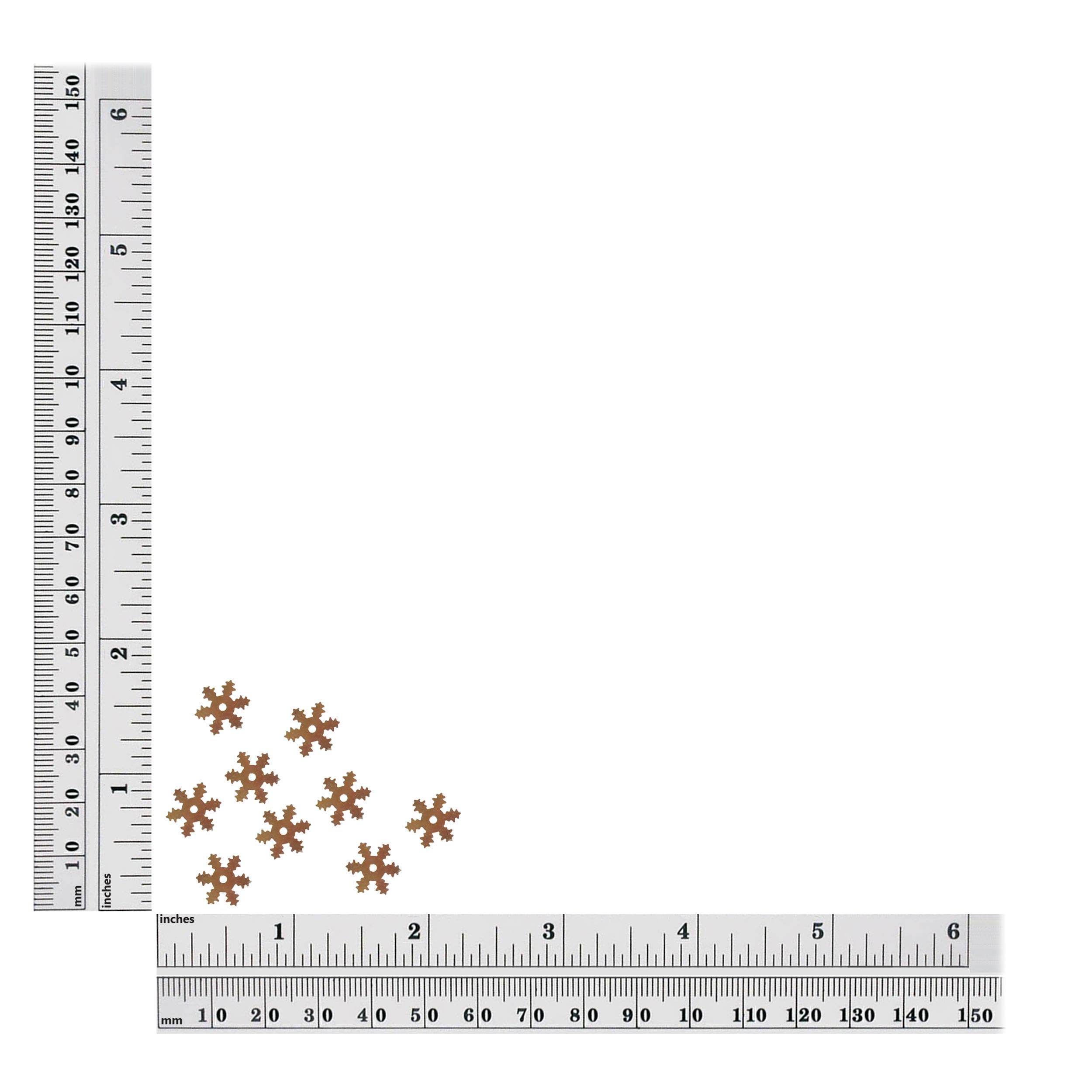 Sequin Snowflake Bronze 10mm Metallic Shiny Made in USA