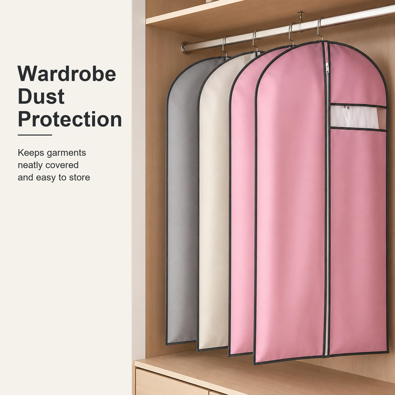 Funda Traje Transparente Bolsas Guardar Ropa Fundas Ropa Transparente Funda Ropa Armario Fundas para Trajes Fundas Translúcidas Ropa Antipolvo Fácil Limpiar para Camisas y Abrigos