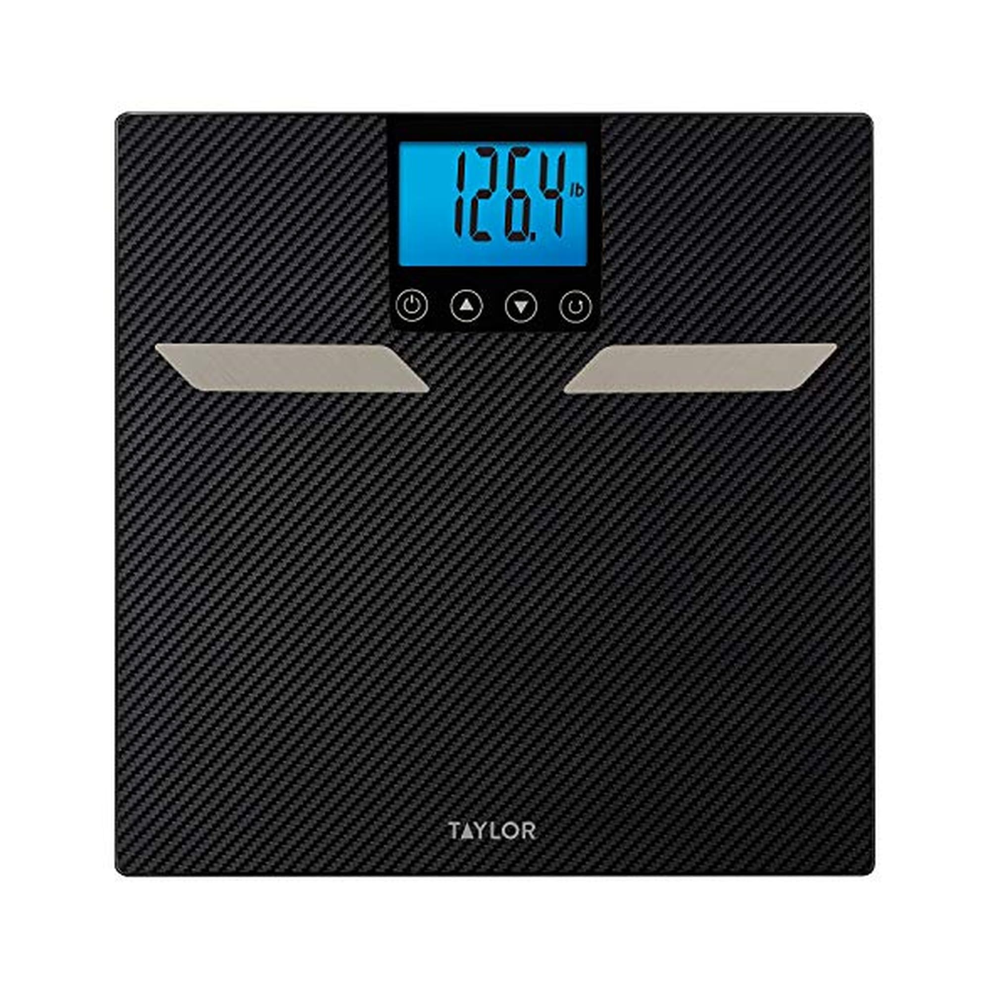 Taylor Digital Glass Body Composition Scale - Measures Body Fat, Water, Muscle & Bone Mass, BMI - 12-User Recognition, 440 lb Capacity, Black