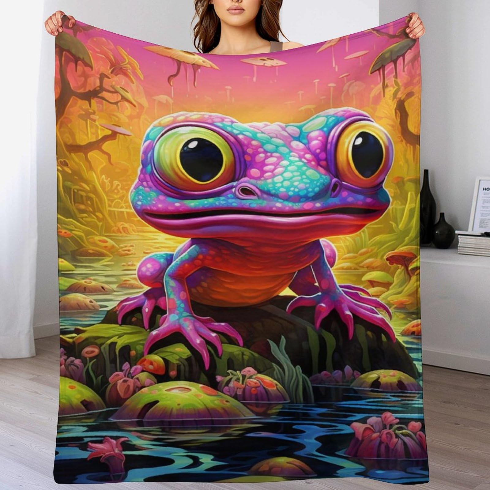 Couverture en flanelle polaire douce 130x180 cm pour canapé