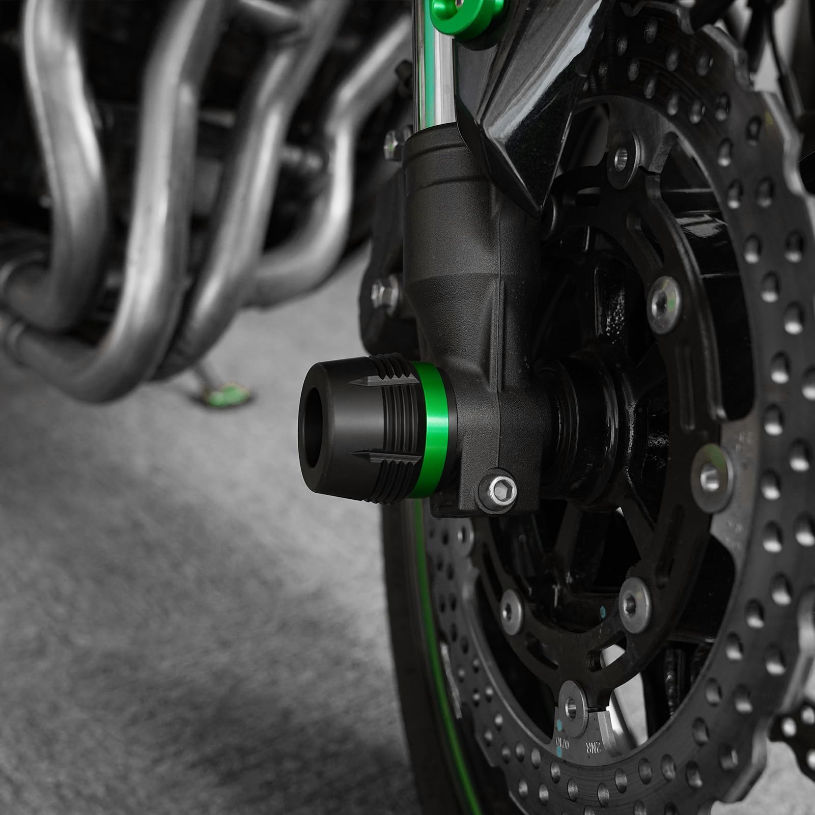 MOWOK curseur de fourche d'essieu de roue avant de moto accessoires pour Kawasaki Z900 2017-2025 Z 900 RS SE Z650 Ninja650 ninja1000sx Protection Anti-collision zx6r z750 z800 versys650