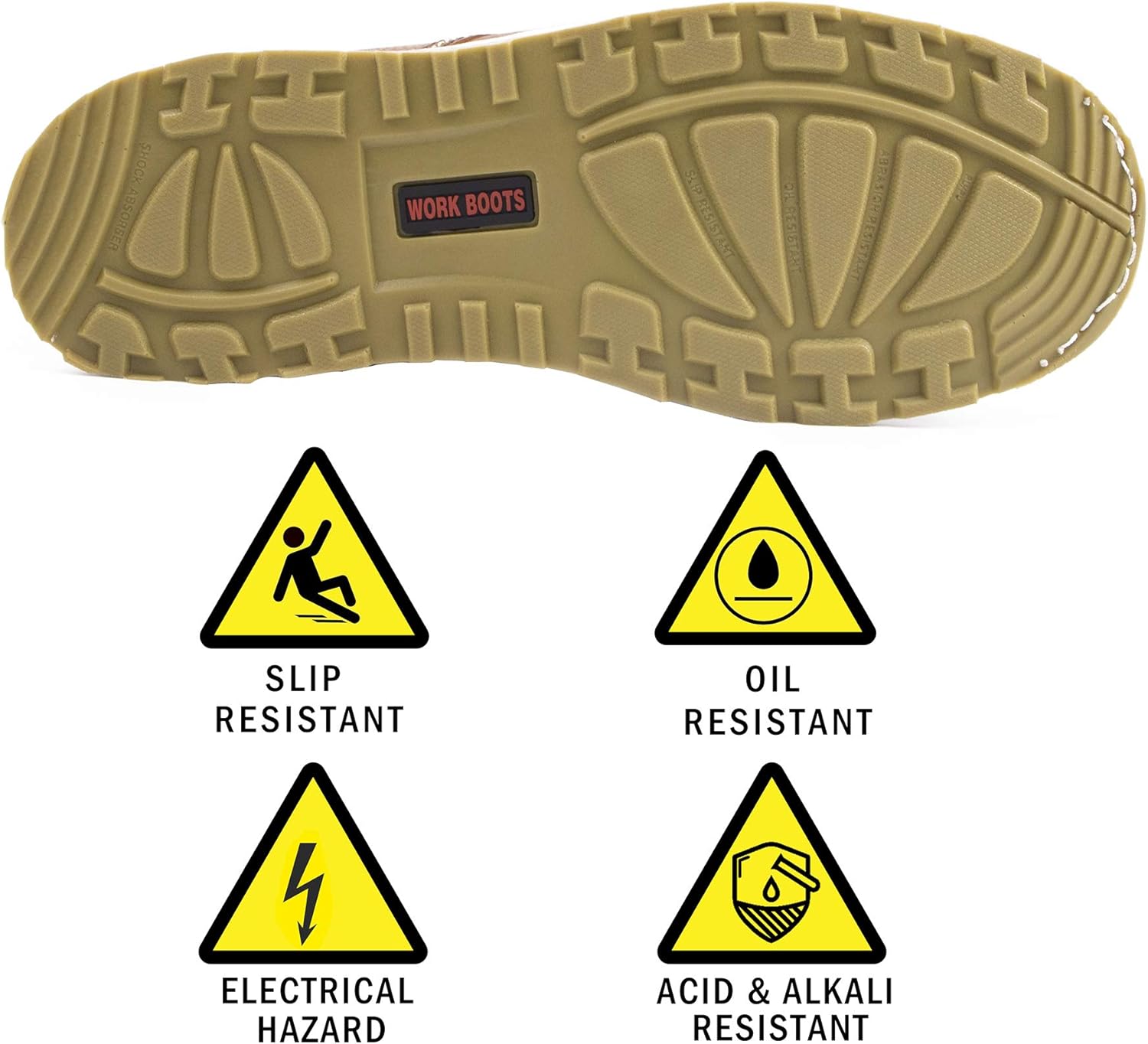 Mens Work Boots Composite Toe Soft Toe Waterproof Slip Resistant Puncture-proof Moc Toe Construction Work Boots - Image 5