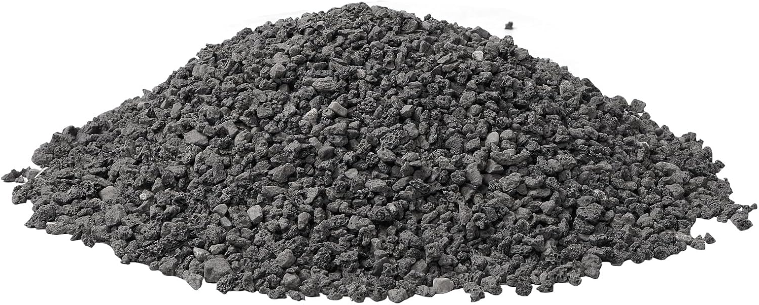 10 lbs 1/4" Natural Small Lava Rocks for Plants, Aquarium, Fish Tanks, Gas or Propane Fire Pit, Fireplace, Decorative Landscaping