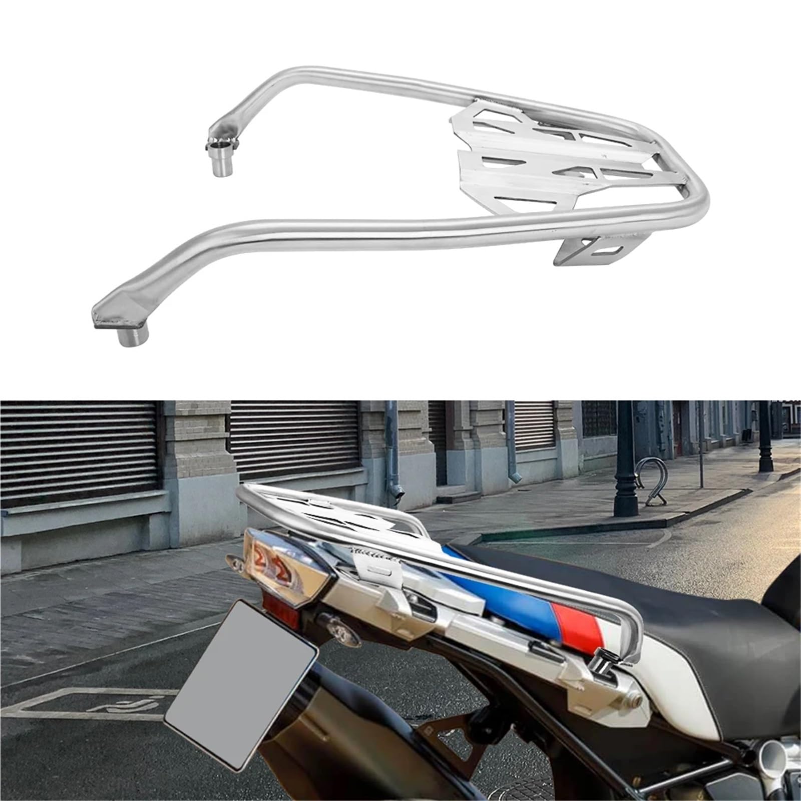 Uchwyt Topcase Pasuje do BMW R1250GS R1200GS Adventure R1250 GS R1200 LC ADV 2013-2023 Tylny kufer górny wspornik kufra motocyklowy Wspornik(Silver)