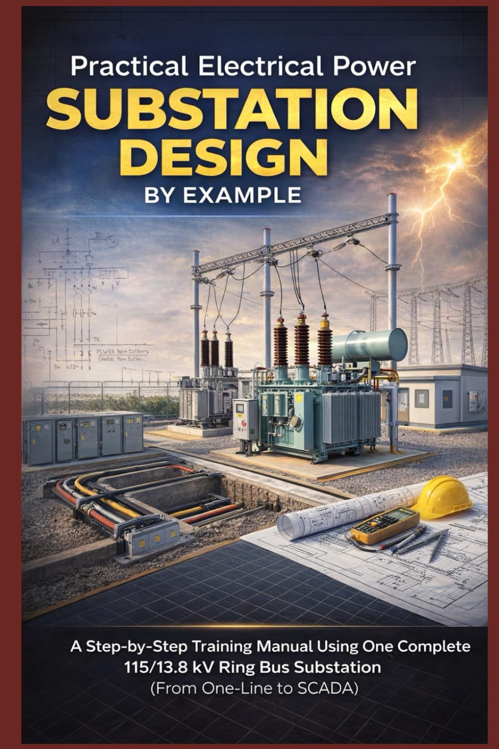 Practical Electrical Power Substation Design by Example: A Step-by-Step Training Manual Using One Complete 115/13.8 kV Ring Bus Substation (From One-Line to SCADA)      Paperback – February 5, 2026