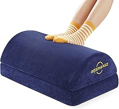 Descanso de pé ajustável – descanso de pé sob a mesa almofada oferece mais conforto para as pernas, almofada ergonômica para apoio de pé reduz a pressão nas pernas, ideal para avião, casa e escritório