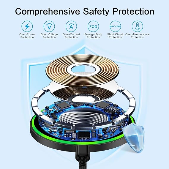 Android Phone Charger Samsung S25FE Wireless Charging Pad Phone Station Fast Charging for Samsung Galaxy S25 Ultra S25 S24 Plus S23 Ultra S23FE S22 Ultra S21 S20, iPhone 17 16 15 Pro Max, Pixel 9 Pro