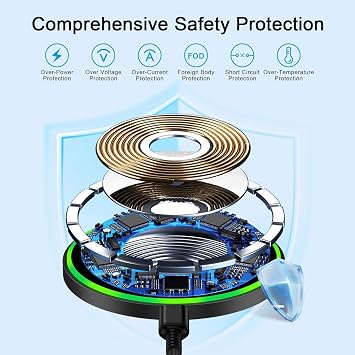 Android Phone Charger Samsung S25FE Wireless Charging Pad Phone Station Fast Charging for Samsung Galaxy S25 Ultra S25 S24 Plus S23 Ultra S23FE S22 Ultra S21 S20, iPhone 17 16 15 Pro Max, Pixel 9 Pro