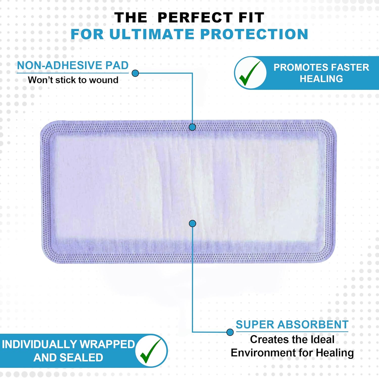 MedVance Super Absorbent Dressing, Dressing Pads for Wound Care, for Pressure Ulcers and 1st/2nd Degree Burns, Superior Moisture Absorbency Bandages, Box of 5 dressings (4"x8") - Image 5