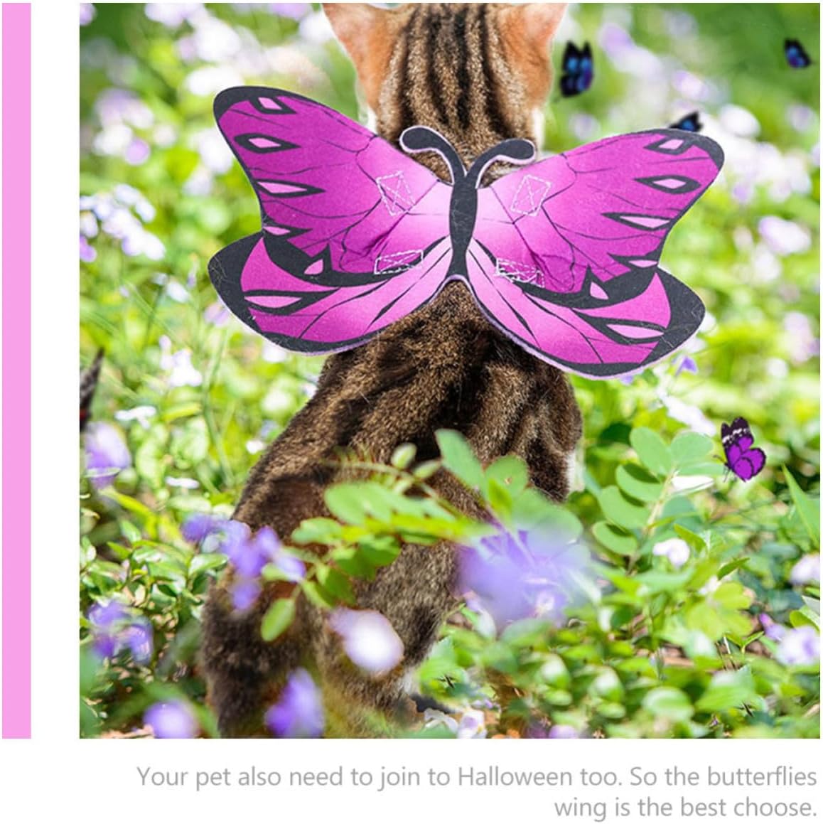 Cat Butterfly Wings Halloween Dress up Prop Purple Felt Costume image 3