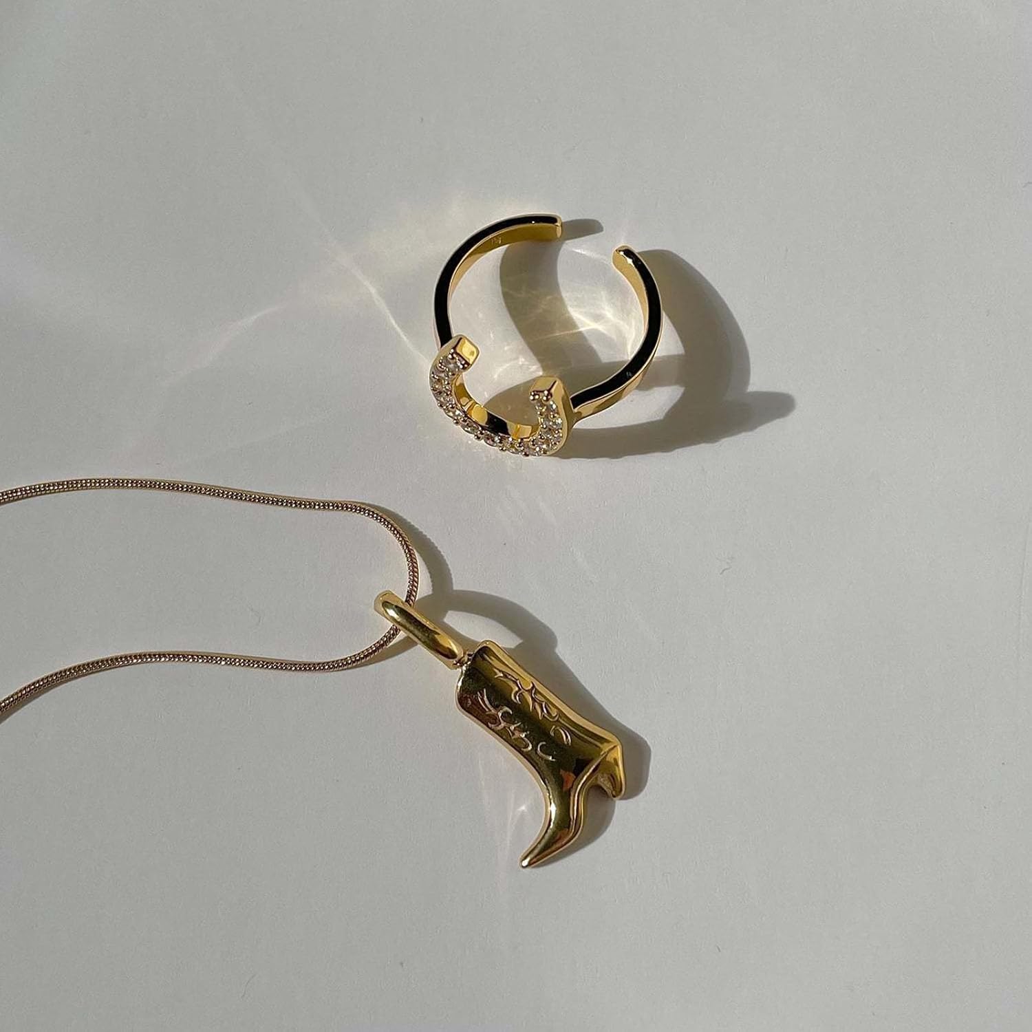 WETMT Cowboy Boot Necklace Western Gold Cowgirl Boot Necklace Silver Boot Pendant Necklace Cowgirl Boot Charm Necklace Rodeo Outfit for Women Trendy - Image 4