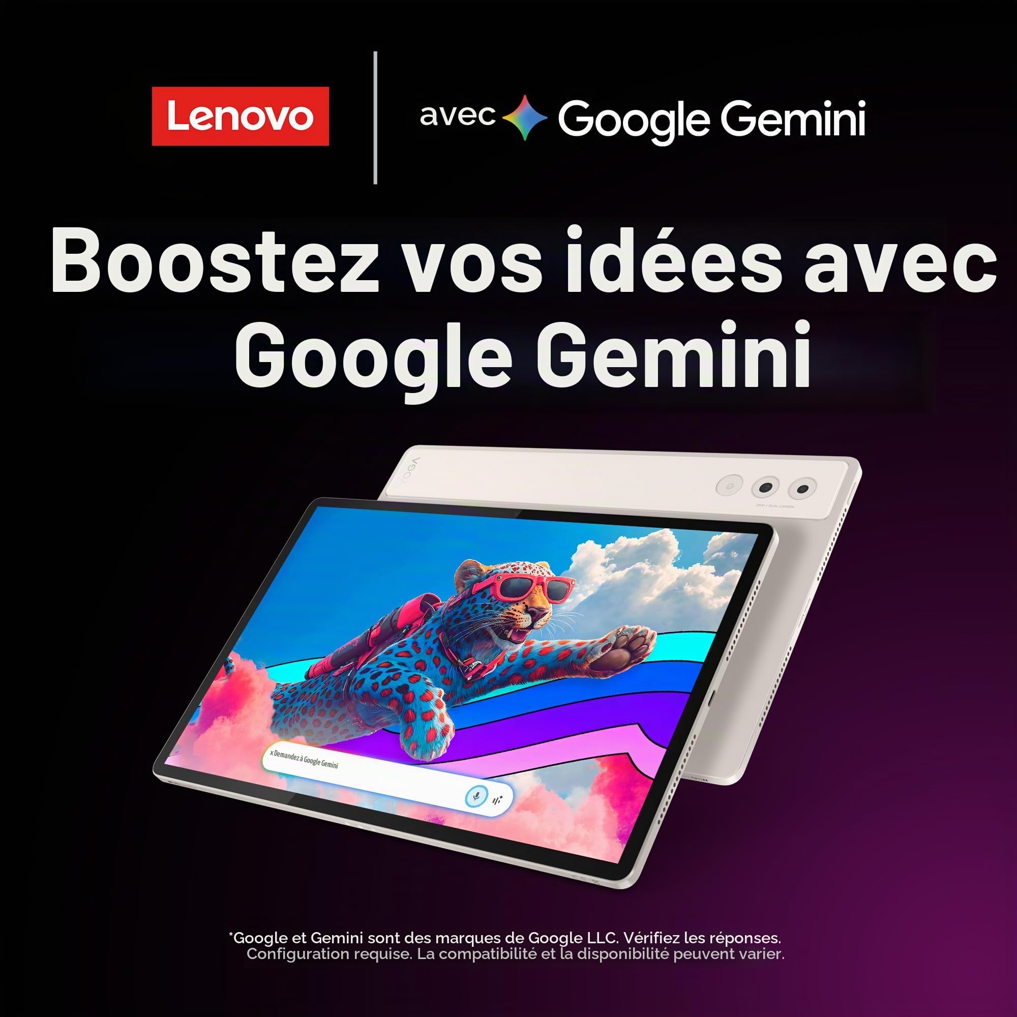 Lenovo Yoga Tab Plus, AI Tablet, 12,7" 144 Hz 3K, processeur Snapdragon 8 Gen 3, 16 Go de RAM, 256 Go de mémoire, WiFi 6, Tablette Android 14, Tab Pen Pro et Clavier Inclus - Seashell