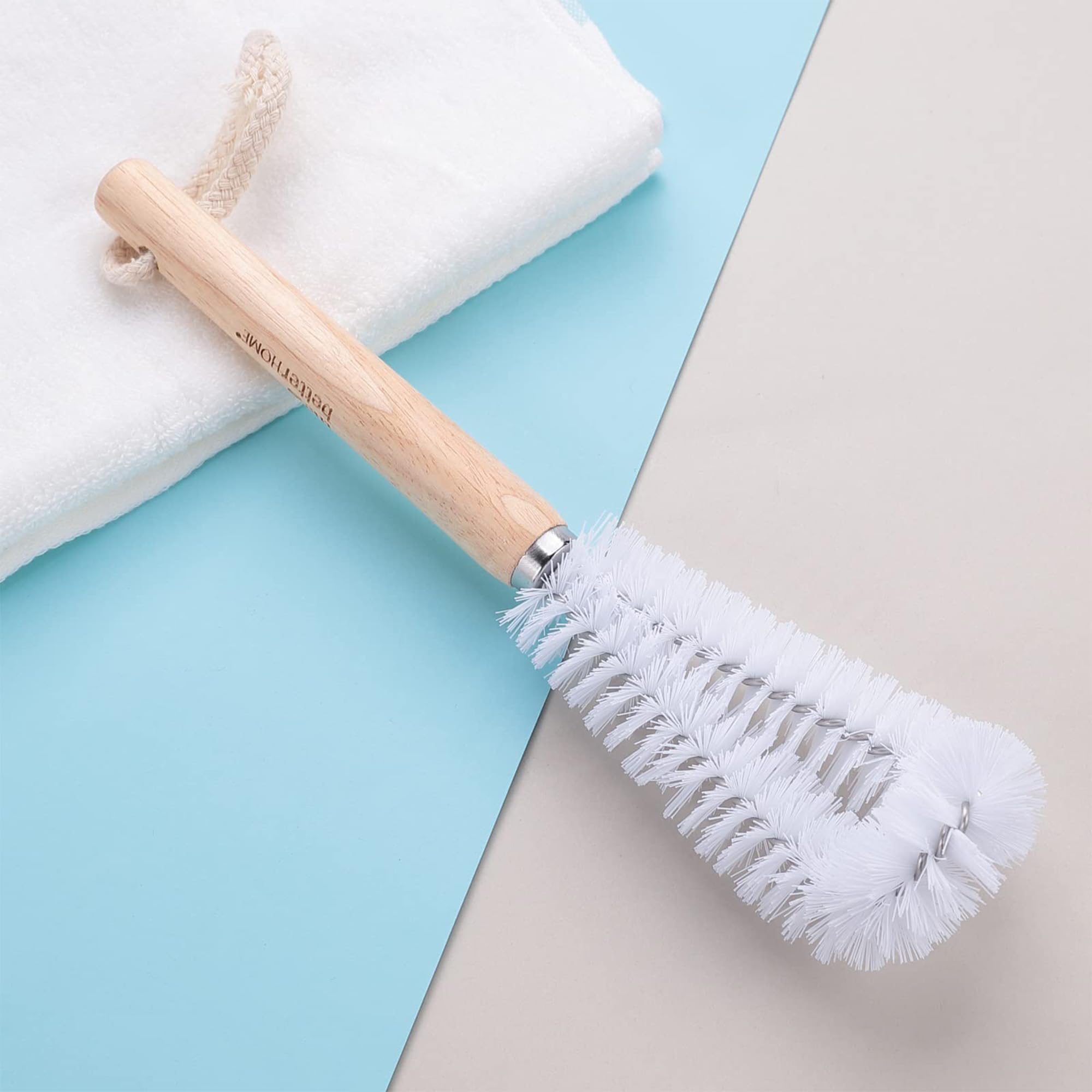 The Better Home Glass and Bottle Cleaning Brush | Normal and Baby Bottle Cleaner Brush | Sleek Wooden Handle & Ultra Soft Bristles-picture-14