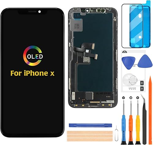 para iPhone X (OLED) Reemplazo de pantalla A1865 A1901 A1902 A1903 Pantalla LCD táctil digitalizador conjunto completo kits de reparación con