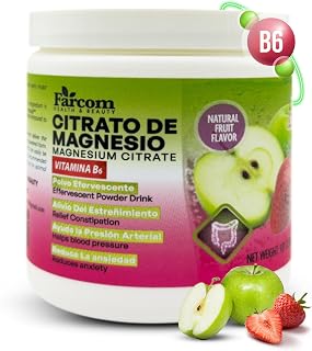 Magnesium Powder 9 oz, a Flavored Drink Mix, with Vitamin B6 and Sugar Free,. with a Fruit Flavor. Magnesium Sleep Supplemen 30 Servings Per Container.