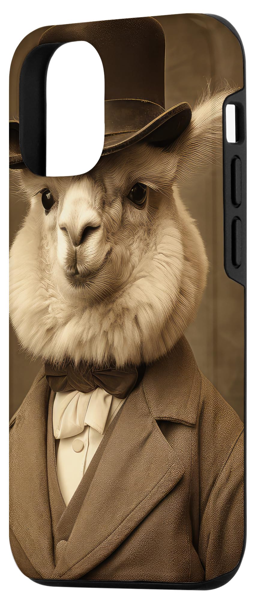 iPhone 14 Funny Alpaca Farm Victorian Animal Portrait Vintage Alpaca Case - Image 2