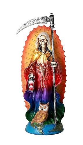Pacific Giftware Santa Muerte Saint of Holy Death Seven Powers Religious Resin Statue Figurine (Stand 7.25")