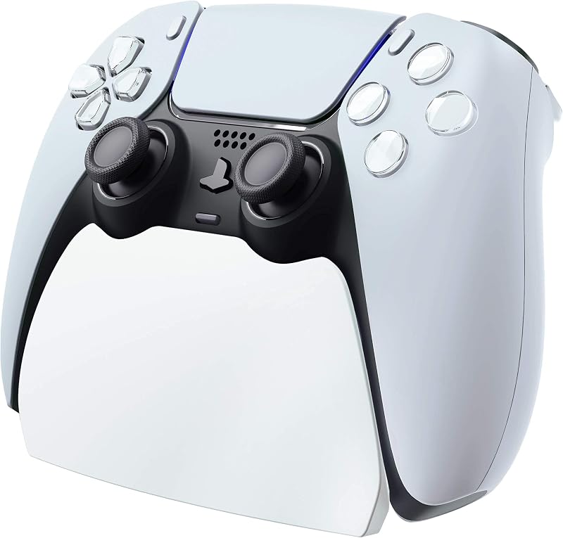 PlayVital PS5 Kontroller Tartó Fehér - Gumipárnás Gamepad Állvány