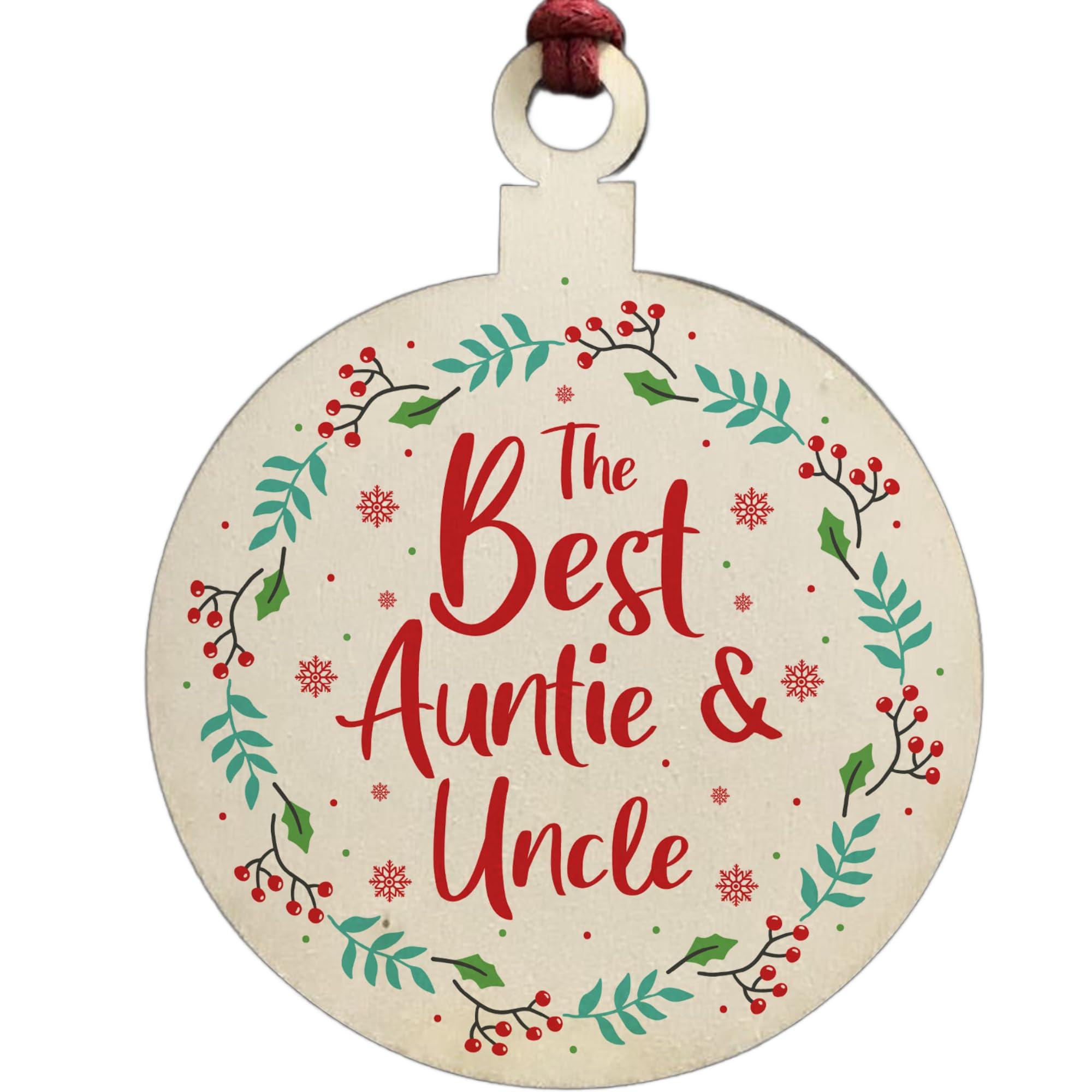 Auntie And Uncle Hanging Decoration Novelty Gift From Niece Nephew