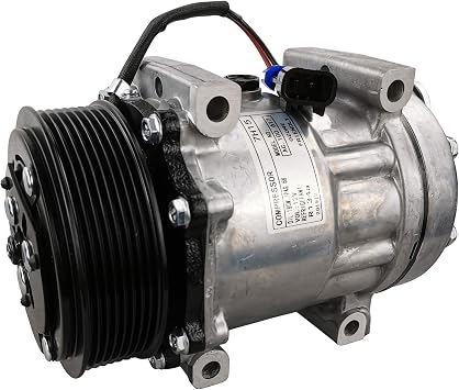 AC Compressor SD7H15 8 Groove R134a 12V for Freightliner 3