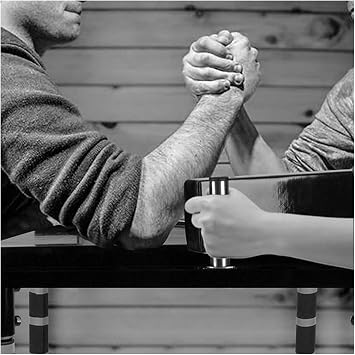 YXXSDP Professional Arm Wrestling Battle Table Equipment, Arm Strength Training Equipment for Home Gym Office Club, Standard Fighting Table Entertainment Equipment Color Black