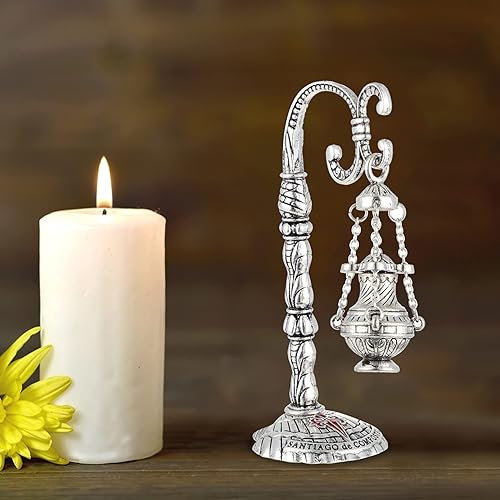 Miniatura 2 de Quemador de incienso de incensario ortodoxo para iglesia cruzada, cera derretida, difusor de aceite para yoga, spa, hogar, dormitorio, adorno