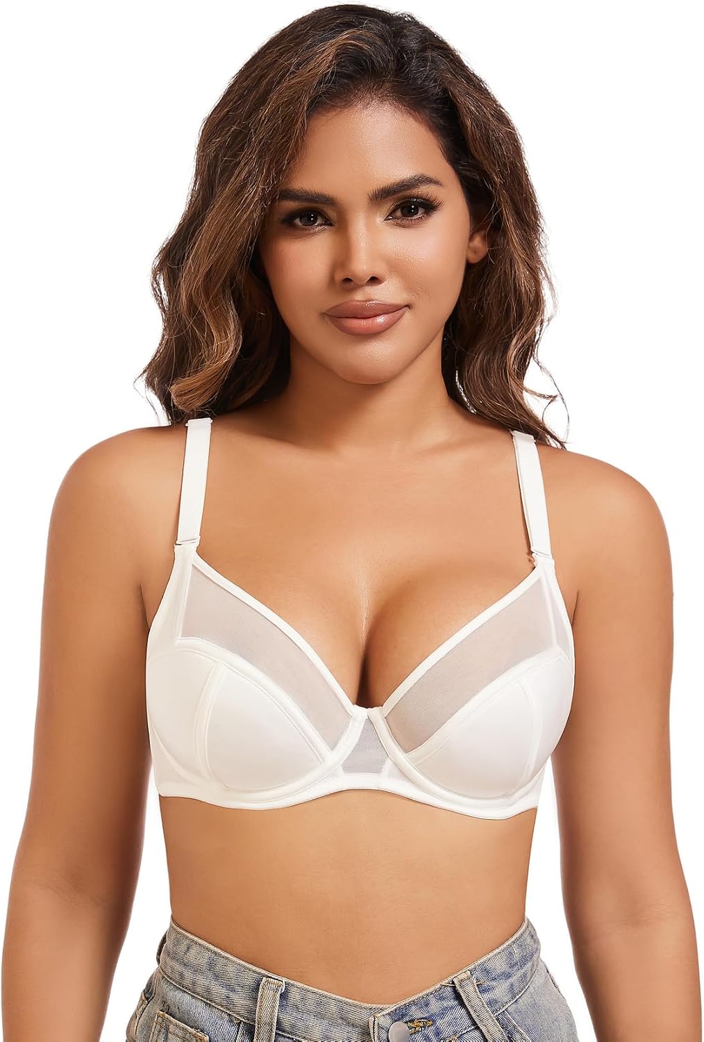 Push Up Bra Full Coverage Underwire Supportive Bras for Women Underwear