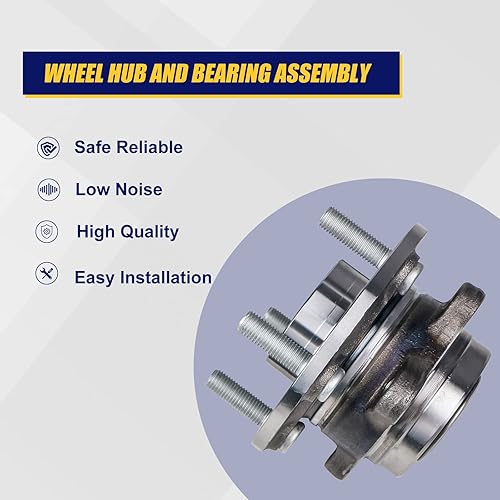 Miniatura 2 de KUSATEC 512498 Conjunto de cubo de rodamiento de rueda delantera/trasera para Ford Fusion 2013-2020; Ford Police Responder Hybrid/SSV Plug-In Hybrid