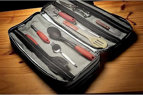 Miniatura 6 de EVERPRIDE Bolsa para cuchillos de chef con capacidad para 20 cuchillos, además de un compartimento grande con cremallera para herramientas de
