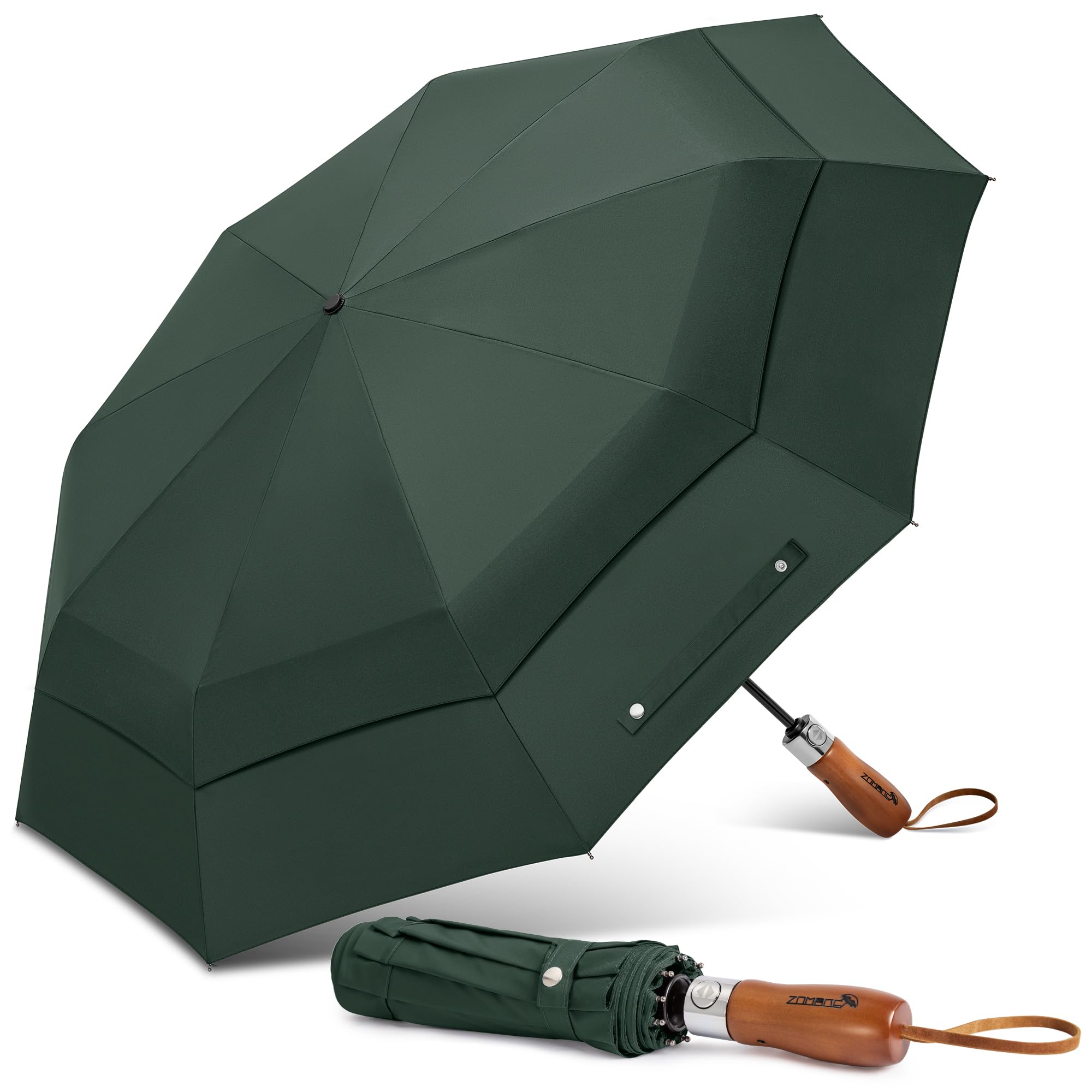ZOMAKE Golf Umbrella Windproof, Compact Large Umbrella (53in-Green)