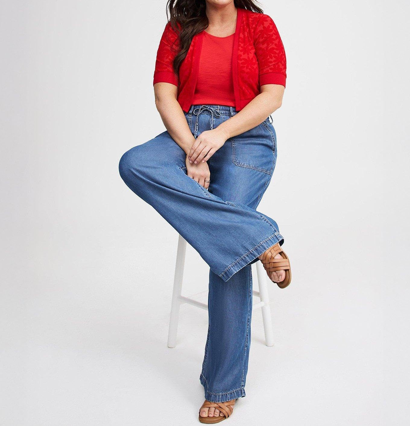 Torrid Women's Plus Size Daisy Mesh Cropped Shrug