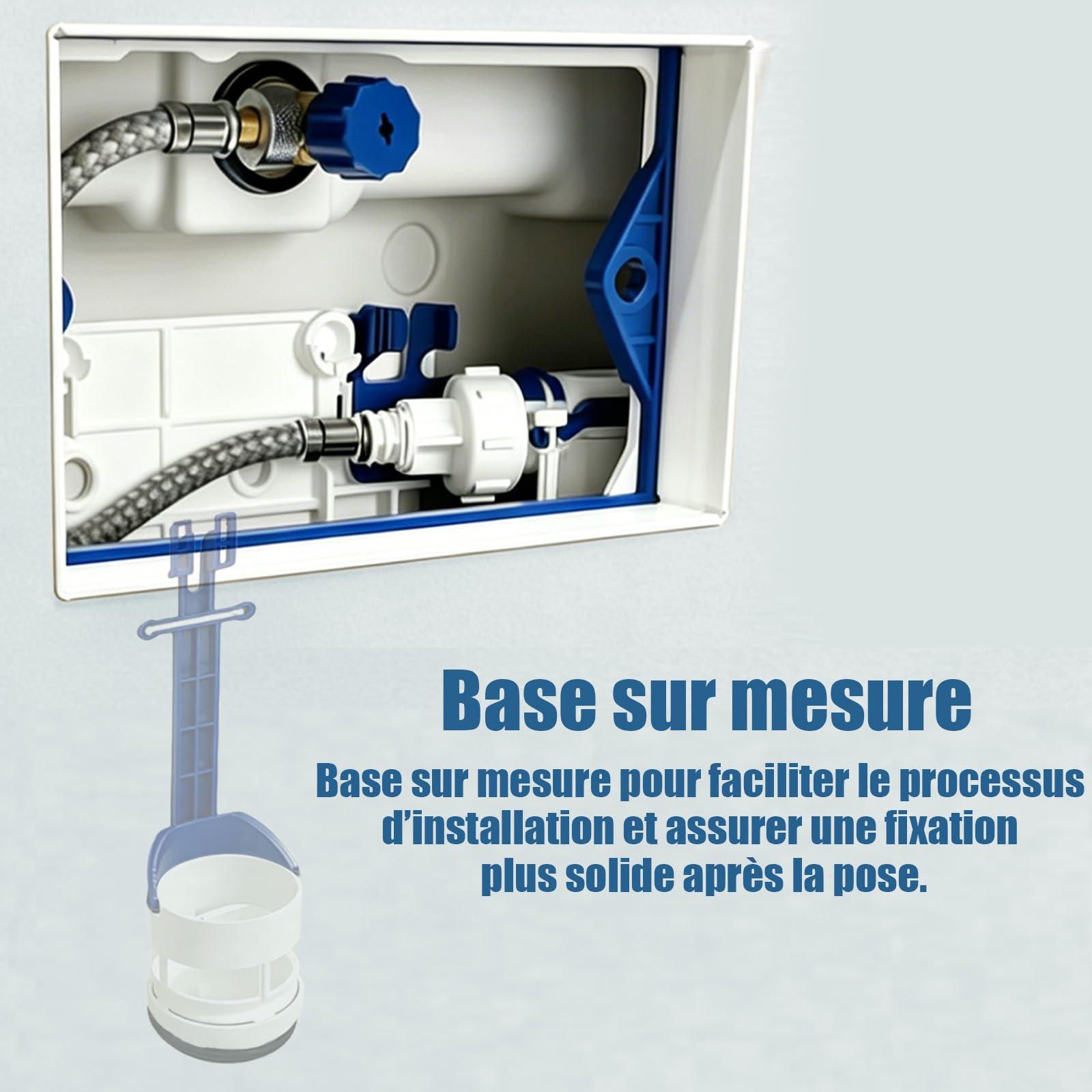 Empyreal Mécanisme de Chasse d’eau pour Réservoir Encastré, Compatible avec Geberit Type 212, Kit de Chasse d'eau en Plastique, Vanne de Chasse Double Débit, 244.820.00.1