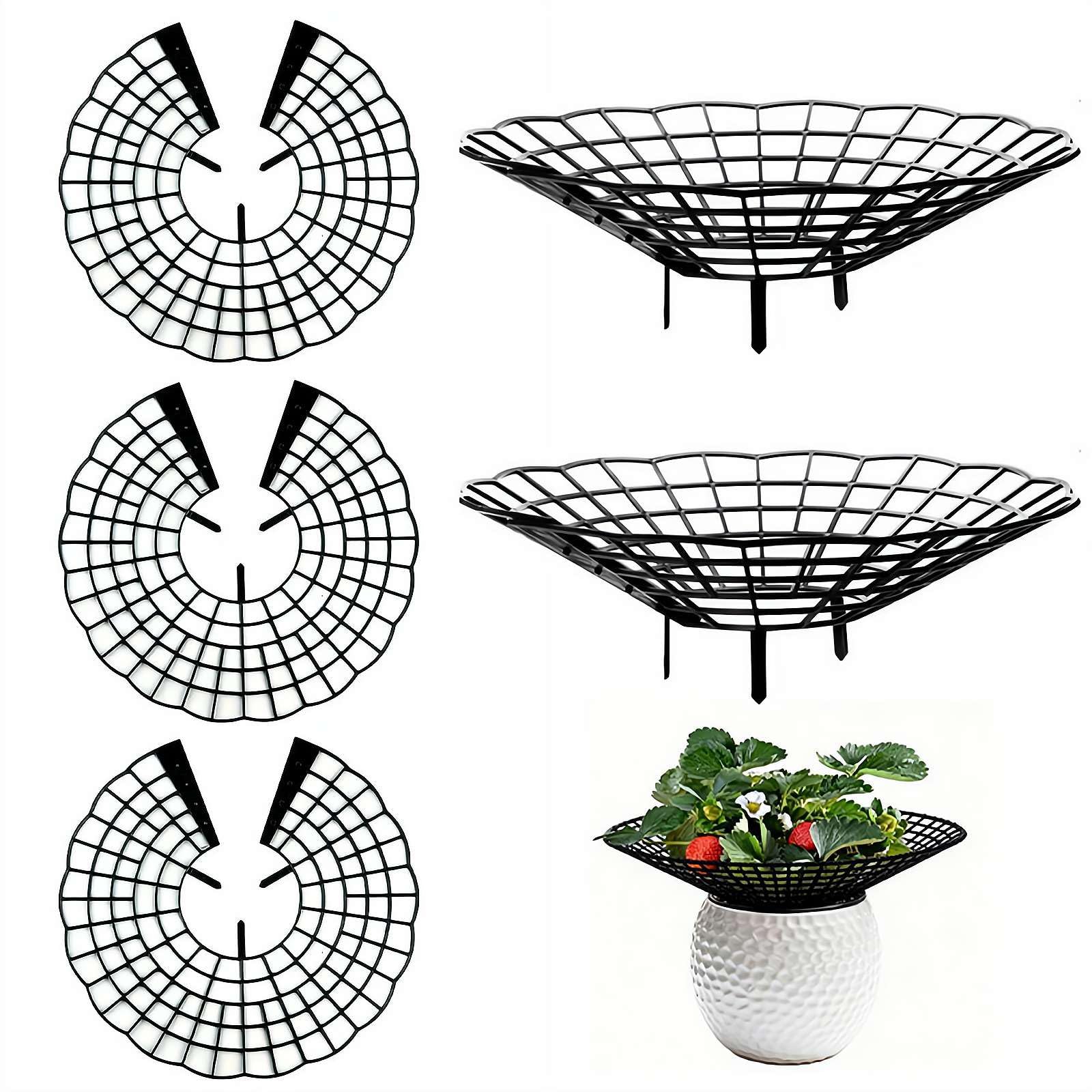 Strawberry Growing Rack with 3 Sturdy Legs，Elevated Berry Support Stand to Prevent Rot，Durable Plastic Frame for Garden and Pots，Keep Fruit Clean and Healthy from Soil，5 Pack