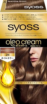 Syoss Oleo Cream Hair Color, 2N Sparkling Brown, Salon Quality, For Gray Hair, With Bonus, Non-Prescription Product