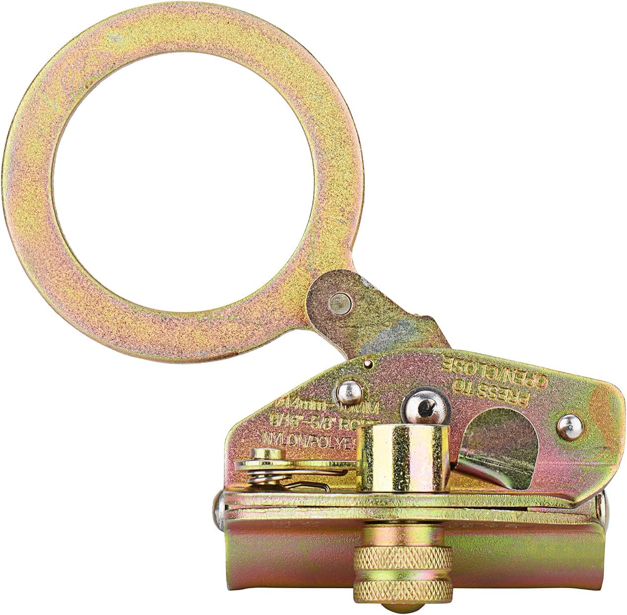 Rope Grab Ascender Fall Protection 25KN Riser Fits 14-16mm Nylon Rope for Rocking Climbing Tree Arborist