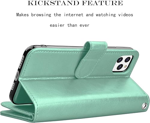 Miniatura 5 de NJJEX Funda tipo cartera para iPhone 11 PRO, para iPhone 11 PRO de 5.8 pulgadas, 9 ranuras para tarjetas Funda de piel sintética para tarjetas de