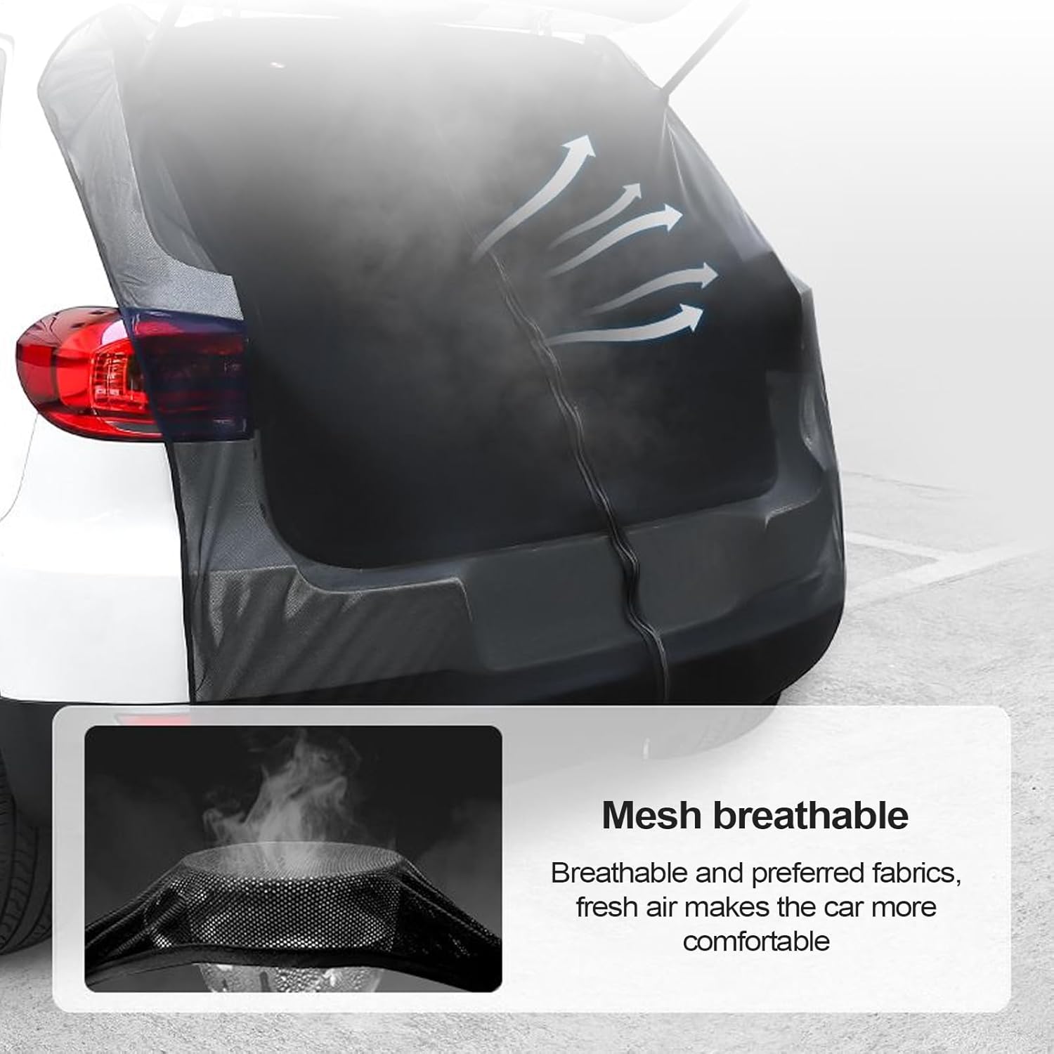 車用フライネット - 磁気メッシュスクリーンカバー、UV保護サンシェード 車用 wind0ws用 | 通気性の高いテールゲートネット