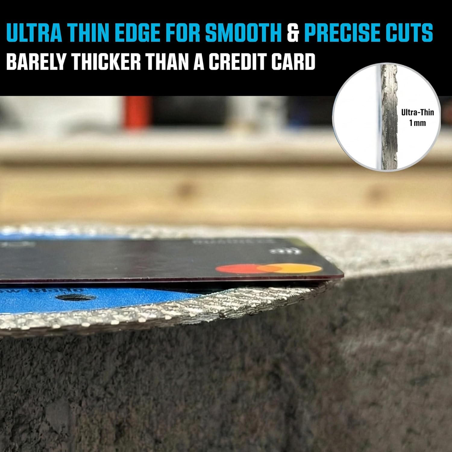 LINE10 Tools 5pk 4.5 Inch Diamond Saw Blades for Angle Grinder - Ultra Thin Tile Cutting Wheel Ceramic Blade - Professional Porcelain Tile Cutter Tool X-Turbo Rim for Granite Stone Masonry Wet Dry Cut