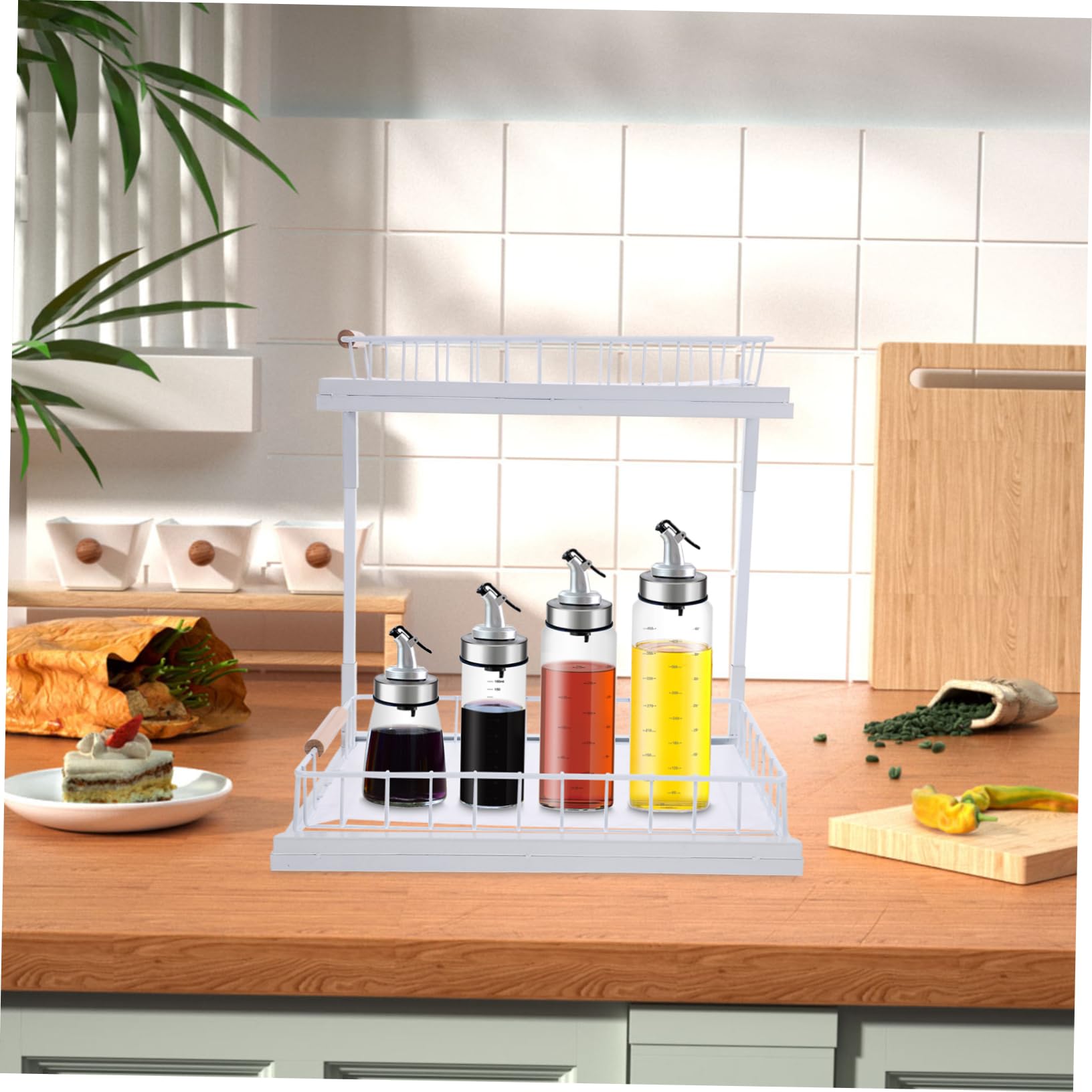 Sliding Pull-Out Shelf for Cabinets (Kitchen Cupboards, Pantry Drawers, Bathroom Storage etc.) 2 3/8