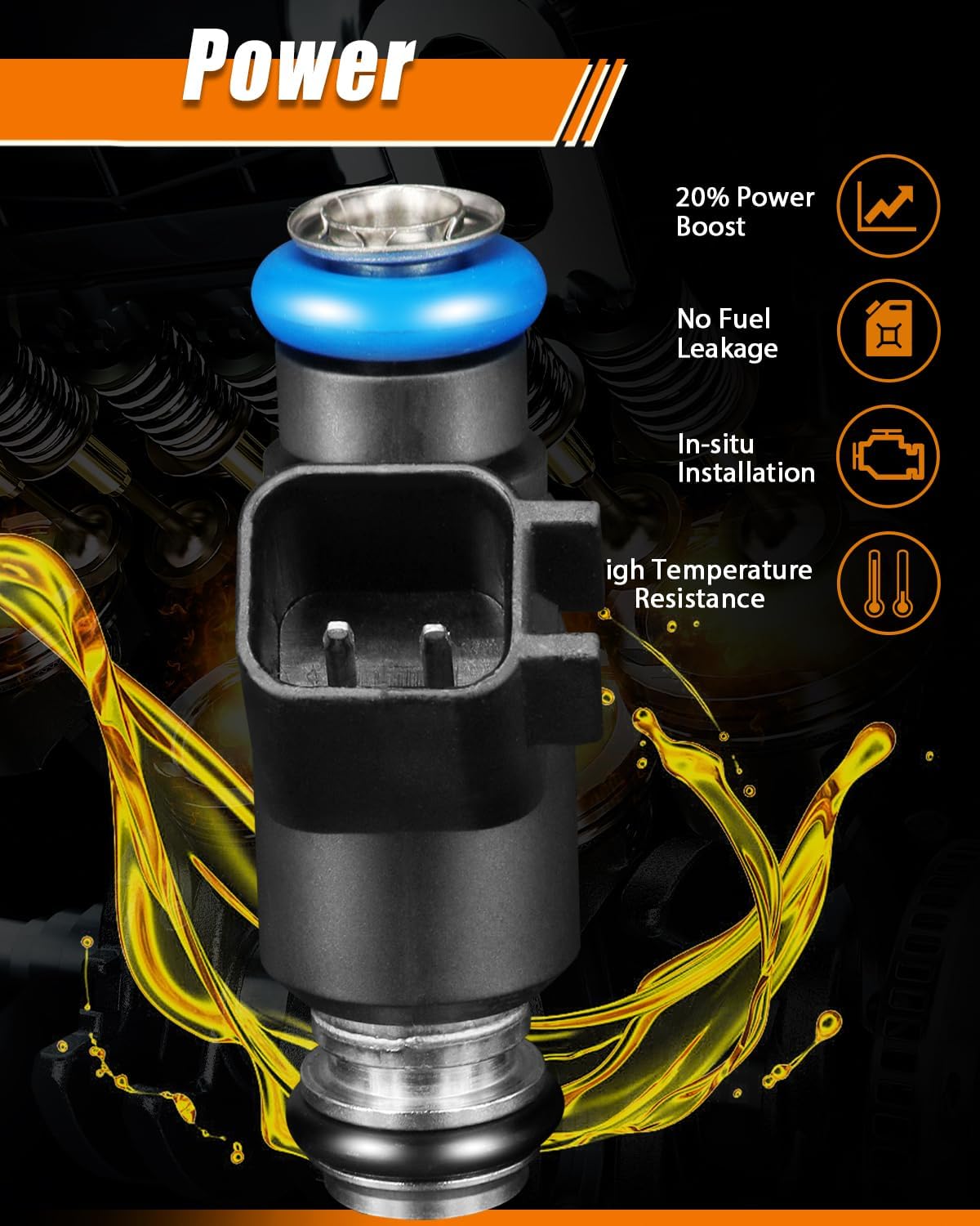 12592648 Fuel Injectors Fits For:-Chevy Malibu Impala 2006-2010, Uplander 2006-2009 For:-Pontiac Montana G6 2006-2009, For:-Buick Terraza 2006-2007 3.5L 3.9L Replace FJ1063 217-2299 (6 Pack)