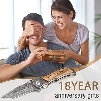 18 Year Anniversary Keepsake Gifts for Men, 18th Wedding Anniversary for Husband, Porcelain Anniversary Marriage Presents for Him