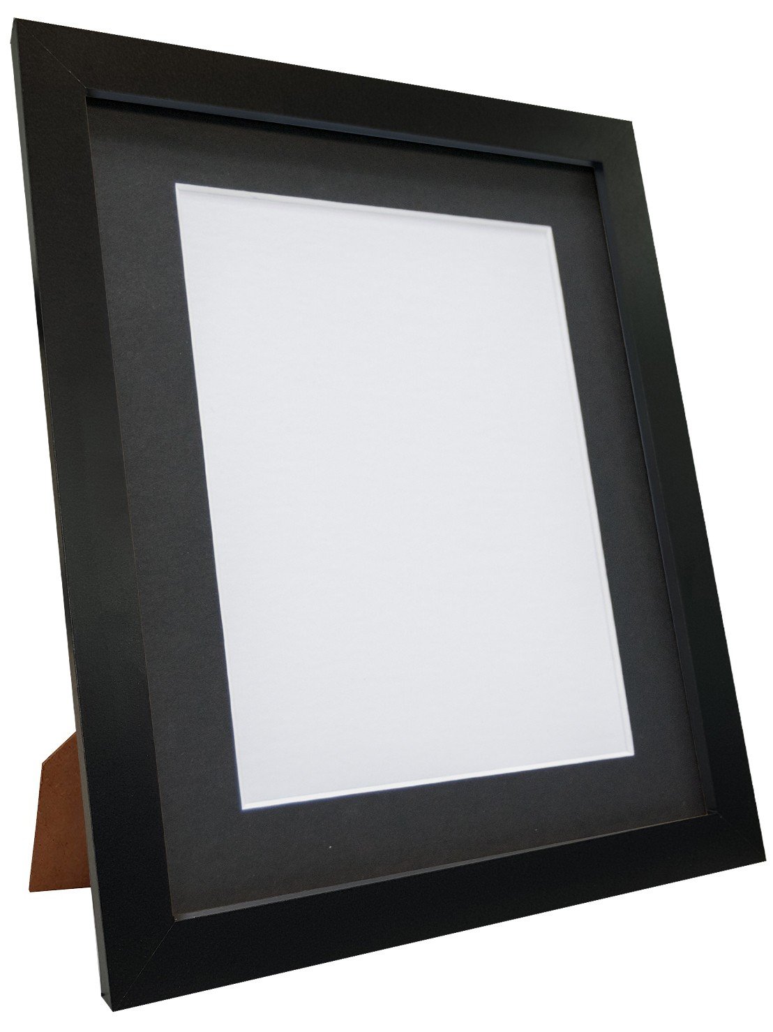 Q7 Picture Photo Frame, Black with Black Mount, 12 x 12 Image Size 10 x 10 Inch